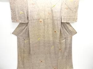 アンティーク　紋錦紗氷割れに花亀甲模様着物